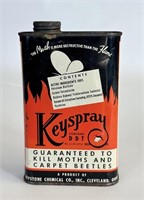 Vintage Keyspray Kill Moth & Beetles Can