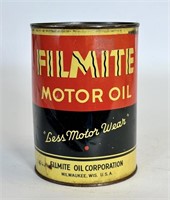 Vintage Filmite Motor Oil Can - Some Dents Ck Pics