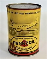 Rare Pennzoil Oil Can with Owl & Airplane