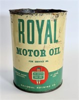 Vintage Enarco Royal Motor Oil Can - No Top