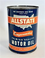 Vintage ALLSTATE Motor Oil 1 Qt Can