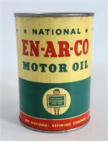Vintage Enarco 1 Qt Motor Oil Can