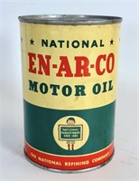 Vintage Enarco 1 Qt Motor Oil Can