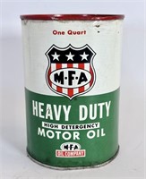 Vintage MFA Heavy Duty Motor Oil 1 Qt Can