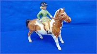 Beswick Horse & Rider ( Small Chip On Horses Ear )