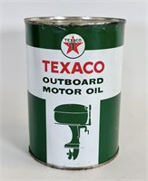 Vintage Texaco Outboard Motor Oil 1 Qt Can