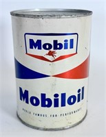 Vintage Mobil Motor Oil 1 Qt Can - FULL