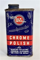 SMALL Vintage Whiz Chrome Polish Can