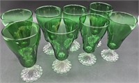 Set of 8 Boopie Glasses - Emerald Anchor Hocking
