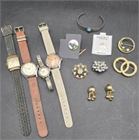 1950-60's Era Watches/Bracelet/Broach/Jewelry