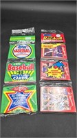 Lot of 2 Rack Packs MLB Trading Cards 1990
