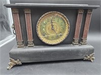 Vintage Ornate Mantle Clock w/Lions and Claw Feet