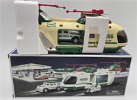 Hess 2001 Truck Helicopter w/ Motorcycle Cruiser