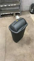 Plastic garbage can