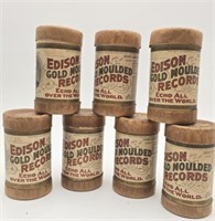 Edison Phonograph Cylinder Gold Moulded Record