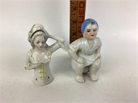 German porcelain potty baby & half doll