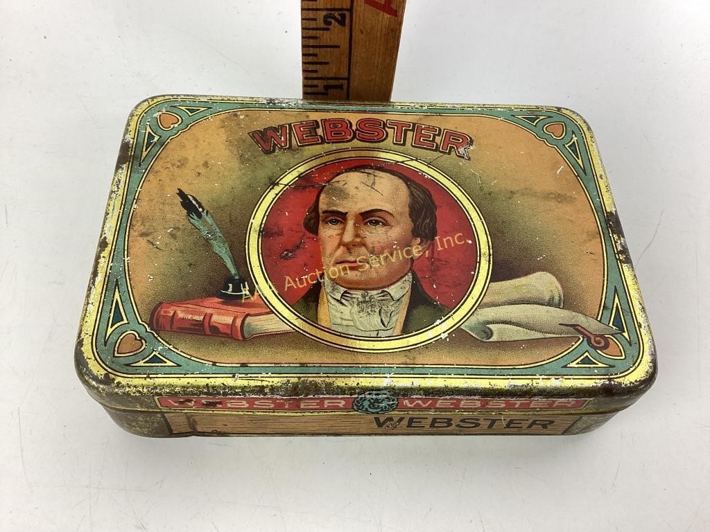 Webster tobacco cigar tin