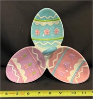 Ceramic Easter Egg Candy/Trinket Dish 12" wide