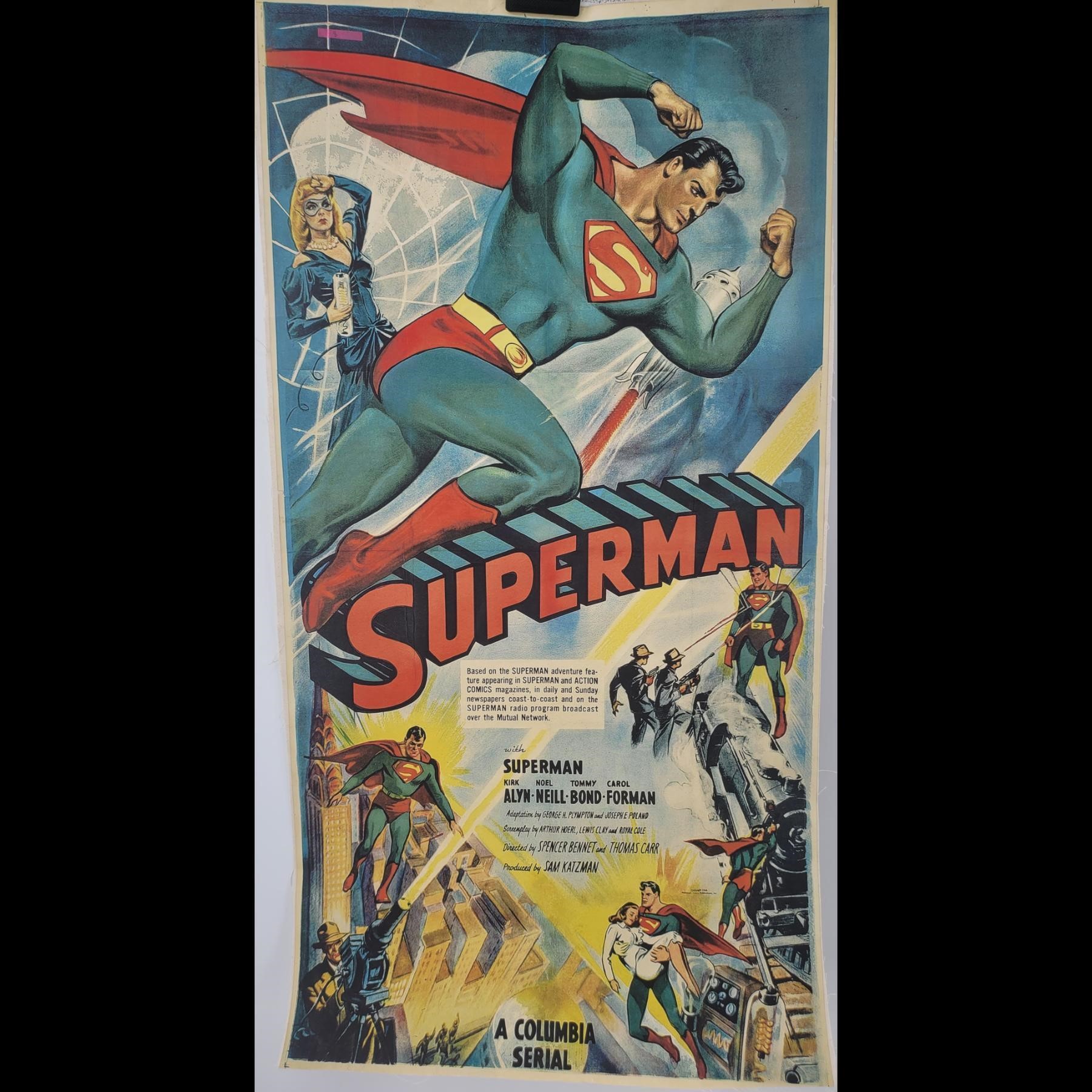 Canvas Backed Superman Poster