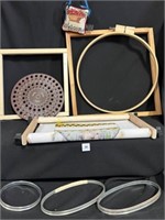 Embroidery Grouping, Hoops, String, Roller, etc.