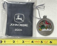 John Deere 2004 Pewter Christmas Ornament 2"