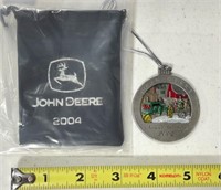 John Deere 2004 Pewter Christmas Ornament 2"