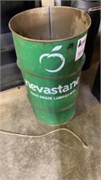 Green Metal Trash Can