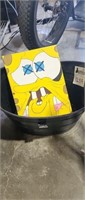 Black Plastic Tub & SpongeBob Painting