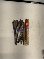 Assorted SDS hammer drill bits.   DeWalt Hilti