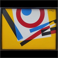 Jon Henry 1916-90 O/C Painting Titled "Prism Serie