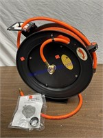 Retractable air hose reel with 50 foot air hose 3/