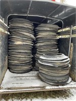 Approx 500 silage tires-SOLD AS 1 LOT - TRAILER