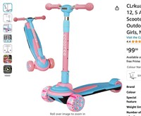 CLrkualn Kick Scooter for Kids Ages 3-12,