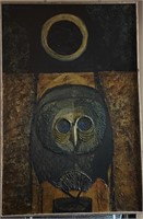 “OWL EYES IN WHEAT FIELD” 1963 Signed by Artist