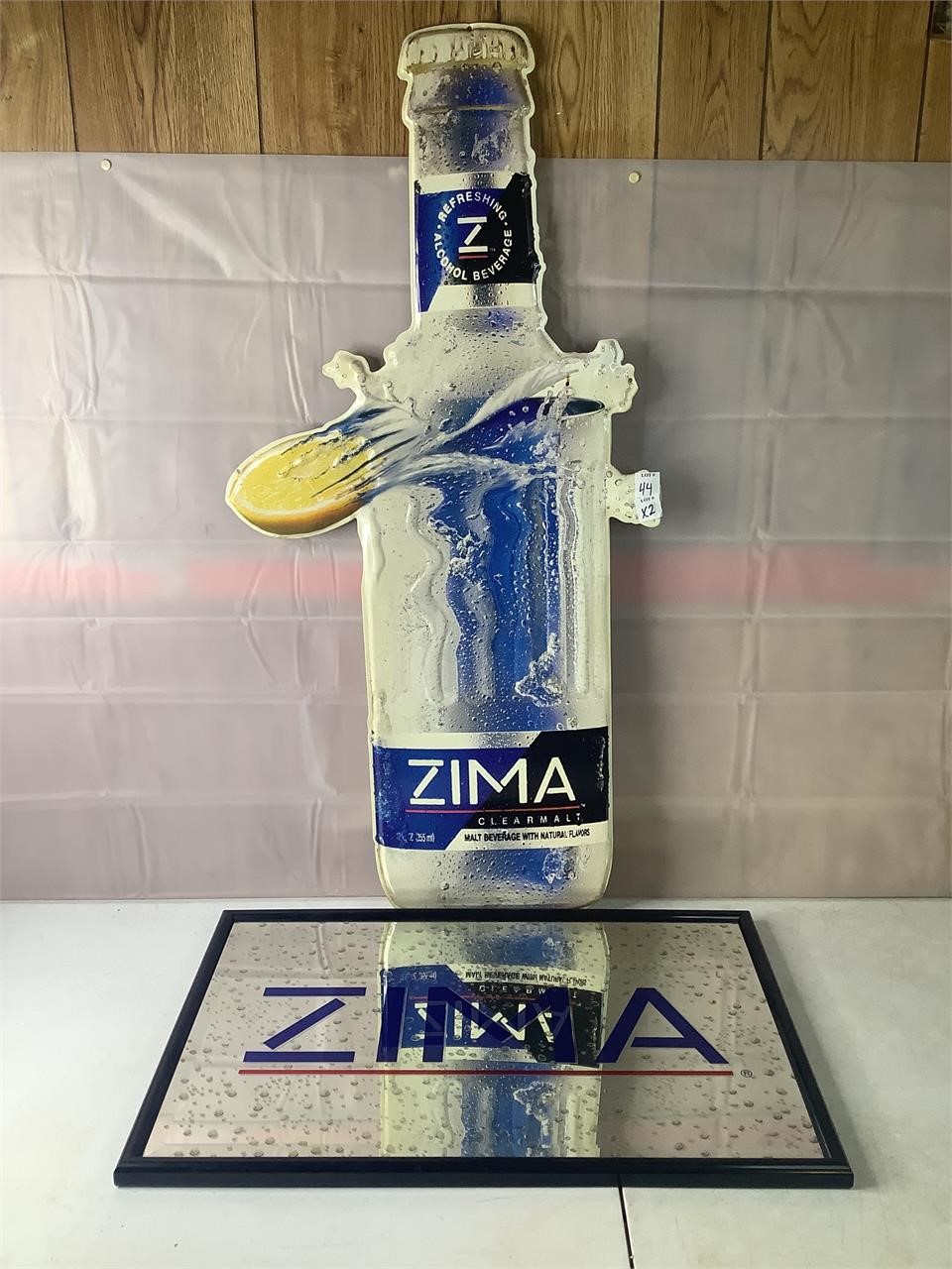 Zima Mirror & Metal Sign