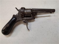 Antique Pinfire Revolver, Possibly 7mm Lefauxeux