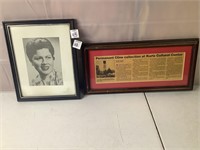 Patsy Cline Pic & Framed Newspaper Article