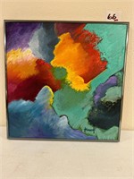 Abstract Painting by Hirsch  18.5" Sq.