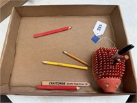 Hedgehog Pencil holder and pencils