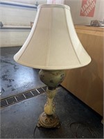 Glass & metal table lamp-39” tall