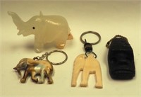 Elephants & Lava Head Key Fobs & Figurine