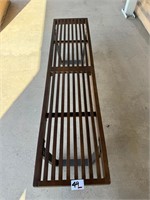 MCM Wood Bench w/ Metal Legs 62"L x 18" H x 15" W