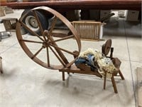 Antique Spinning Wheel PU ONLY