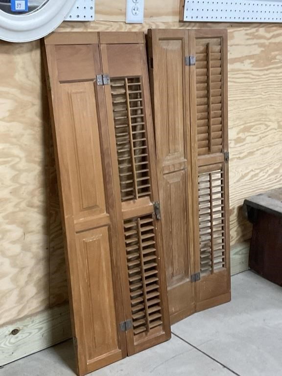 Two 15x44 Wood Shutters PU ONLY
