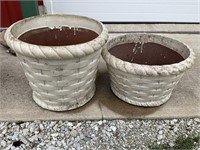 Two White Stoneware Pots PU ONLY