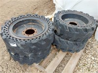 Solid skid steer tires