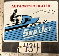 Sno Jet Snowmobile Metal Advertising Sign