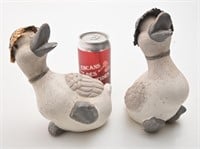 2 canards en céramique