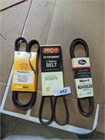(3) Assorted Belts