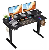 55" Black Electric sit-to-stand desk